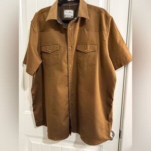 Men’s Outlander By Craft + Flow 3xL  Western Wear Shirt Brown Button-Up Shirt